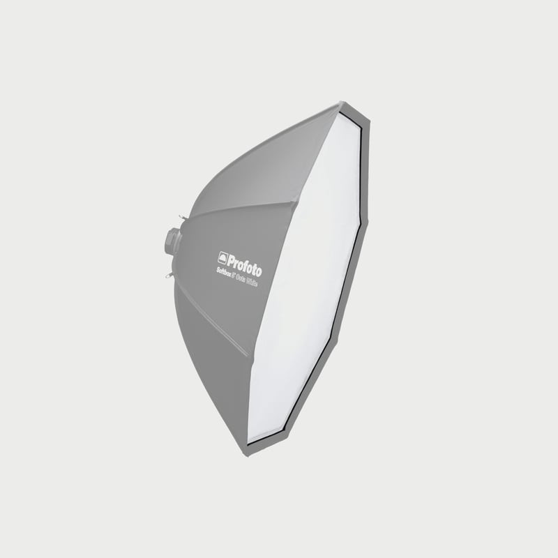 Packshot du PROFOTO SOFTBOX 5’ OCTA DIFFUSER KIT 0.5 F-STOP avec ses diffuseurs et pochette de trans