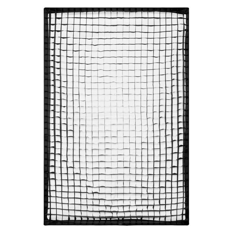Vue de face du Profoto Softgrid 4x6', grille de lumière rectangulaire pour softbox, montrant le moti