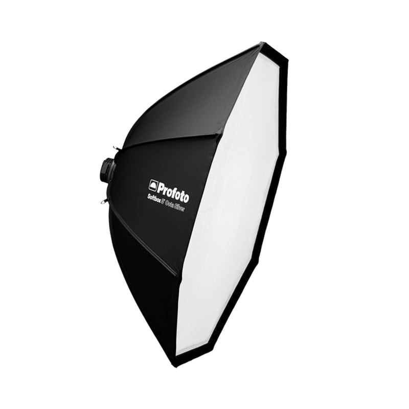 Vue arrière du Profoto Softbox 5' Octa Silver avec speedring intégré pour montage rapide