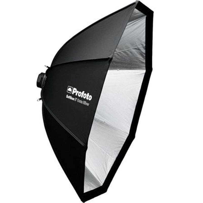 Vue de face du Profoto Softbox 5' Octa Silver : forme octogonale, intérieur argenté pour lumière dou
