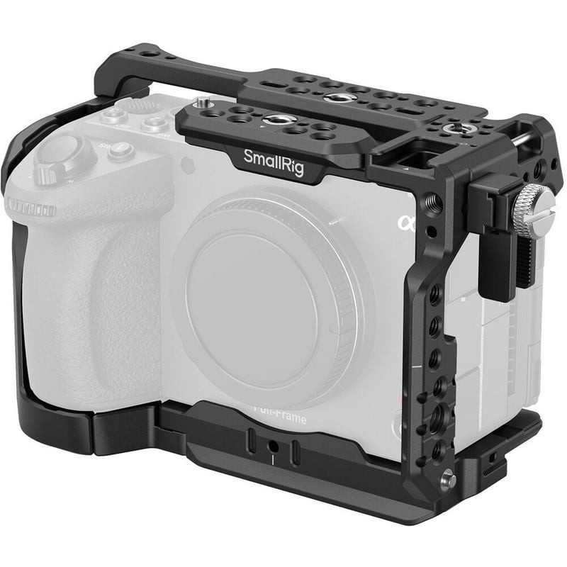Cage SmallRig 2010648 Advanced HawkLock pour Sony FX5, vue latérale montrant la structure en U et le