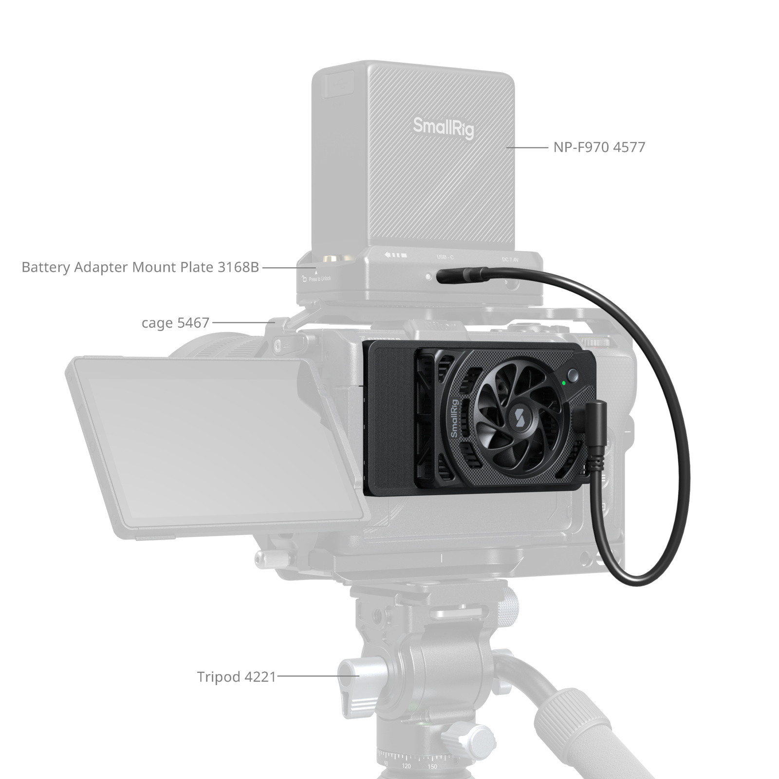 Ventilateur SmallRig 5874 : Refroidissement TEC pour Nikon ZR