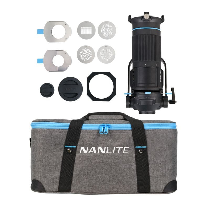 NANLITE PJ-FMM-18-36 PROJECTOR MOUNT FM MOUNT W/18-36° ZOOM, vue packshot, projecteur LED avec zoom 