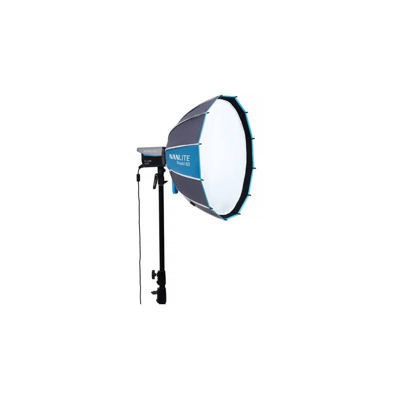 Softbox Nanlite Rapid 60 emballée dans son sac de transport.