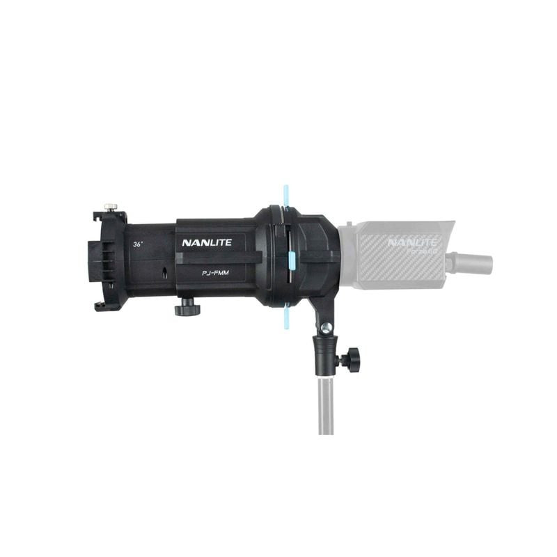 Accessoire de projection Nanlite PJ-FMM avec lentille 36°, conçu pour les projecteurs LED des séries