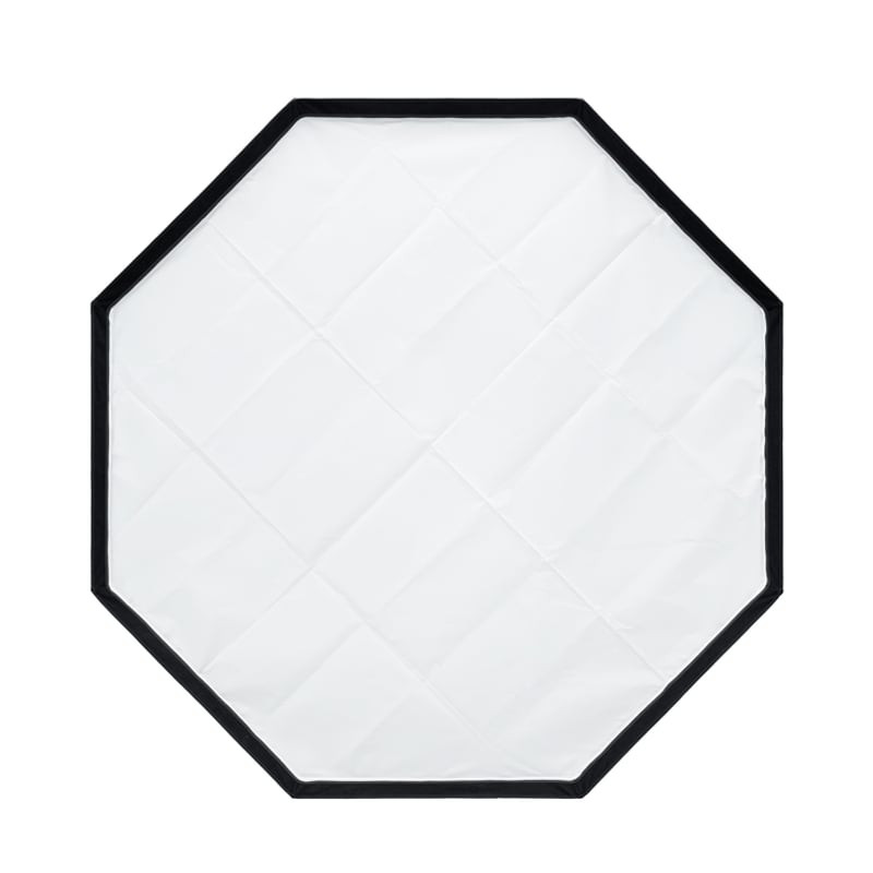 Vue rapprochée des deux diffuseurs en tissu du kit diffuseur Profoto Octa Softbox, montrant le tissa
