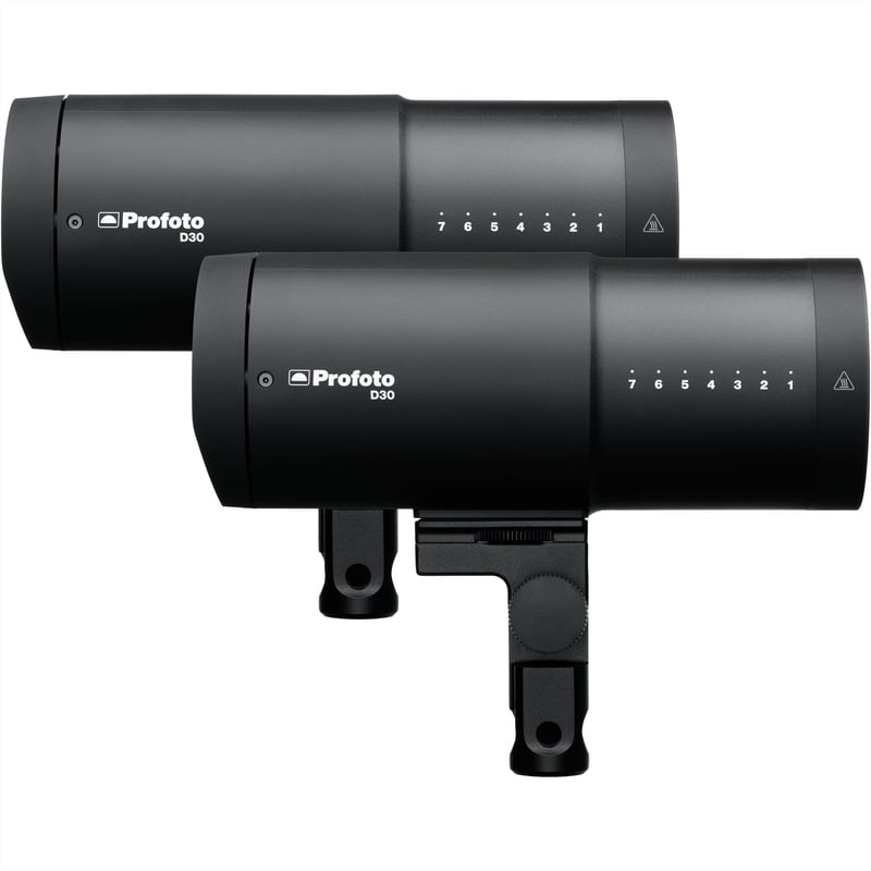 Packshot du 523894, kit d'éclairage studio professionnel avec deux flashs noirs