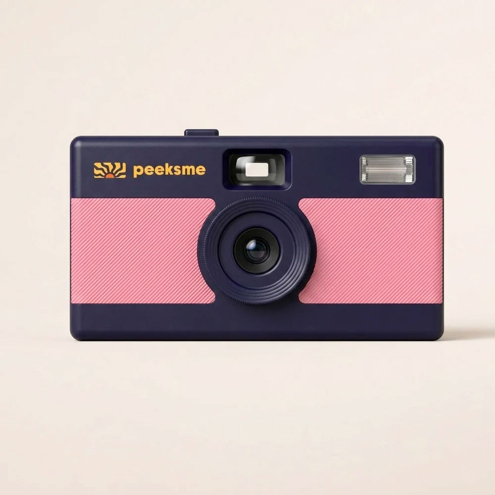 PEEKSME ROSE APPAREIL PHOTO NUMERIQUE RETRO