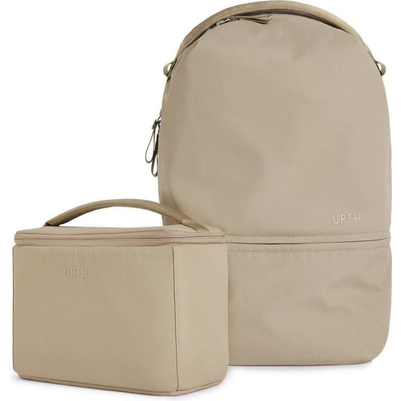 URTH ARKOSE 20L BACKPACK+CAMERA INSERT BEIGE - packshot du sac à dos beige avec insert photo amovibl