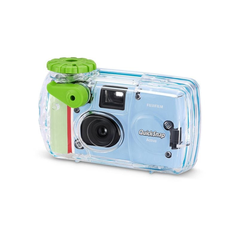 Packshot du FUJIFILM QUICKSNAP ACTIVE SP 27P (WATERPROOF), appareil photo jetable étanche 27 poses.
