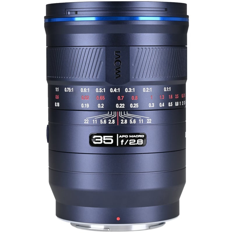 Objectif macro LAOWA 35/2.8 ACRIS MACRO APO 1X NIKON Z, packshot sur fond blanc