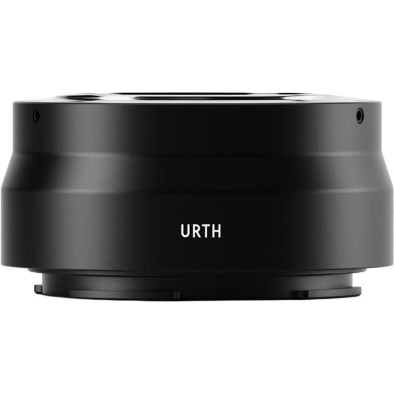 Profil latéral de l'adaptateur de monture Urth M42 vers Nikon Z, fût en aluminium usiné noir mat ave
