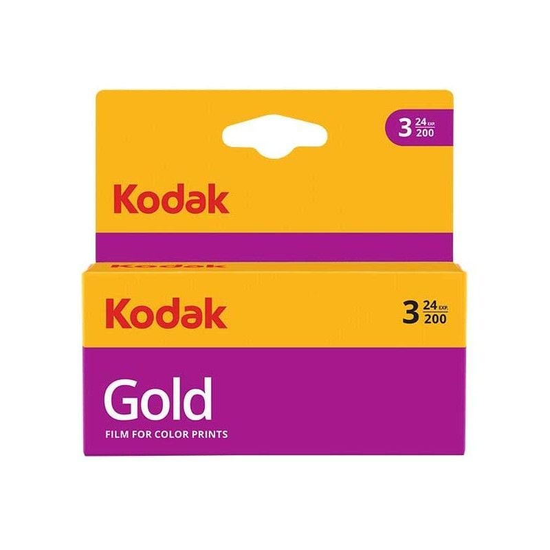 Packshot du produit KODAK GOLD 200 135-24 X 3 SPECIAL PACK, trois rouleaux de pellicule couleur ISO 