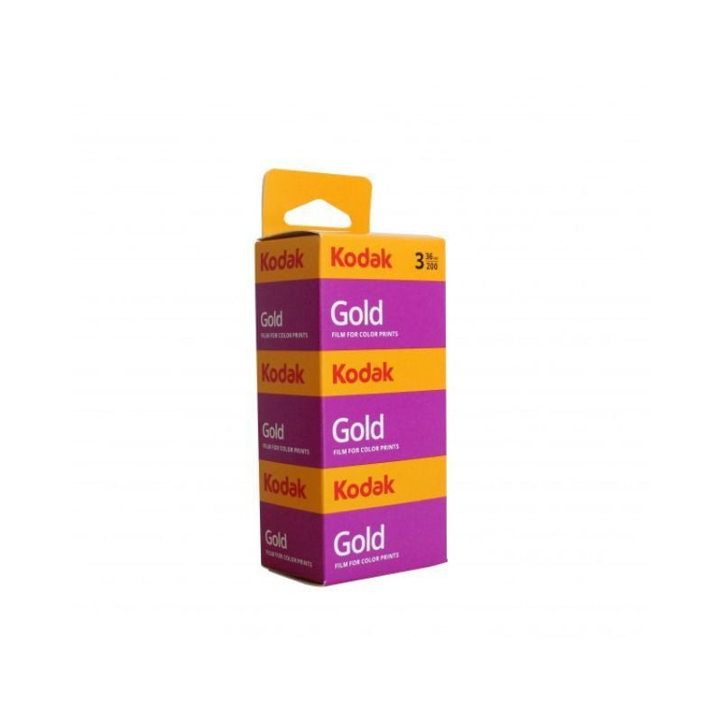 Packshot de la pellicule KODAK GOLD GB 200 135-36 - PACK DE 3, film négatif couleur ISO 200, 108 pos