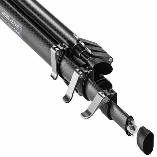LEOFOTO AZ-204C+LH-25R : Trépied carbone 7kg, compact, rotule 360°