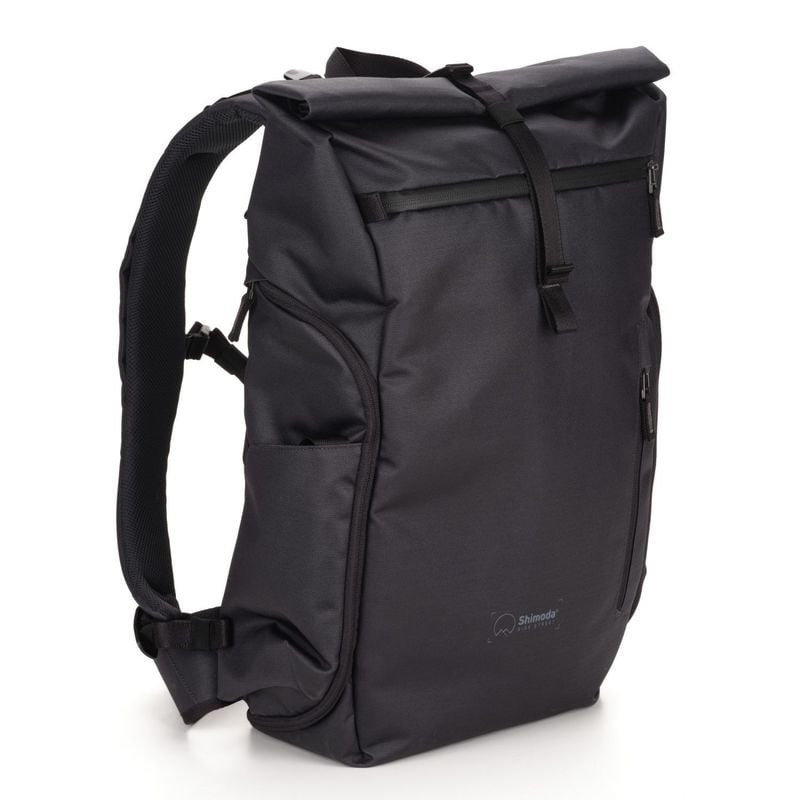 Shimoda Side Street 28 Starter Kit Anthracite, sac à dos photo urbain roll-top avec accès latéral et