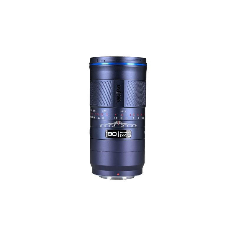 Packshot de l'objectif LAOWA 180/4,5 1.5X ULTRA MACRO APO FUJI X pour Fujifilm X