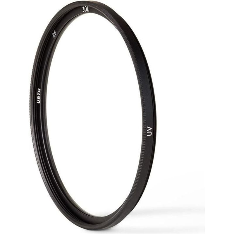 Filtre d'objectif URTH UV FILTER PLUS 86MM, face avant avec les inscriptions « URTH 30L UV 86 ».
