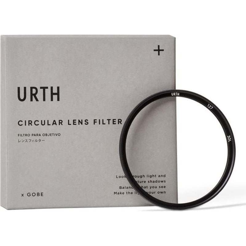 Packshot du filtre UV URTH UV FILTER PLUS 127MM, protection d’objectif premium.