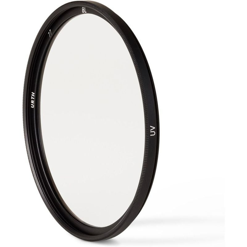 Packshot du filtre URTH 77MM UV LENS FILTER pour objectif, monture fine et verre japonais.
