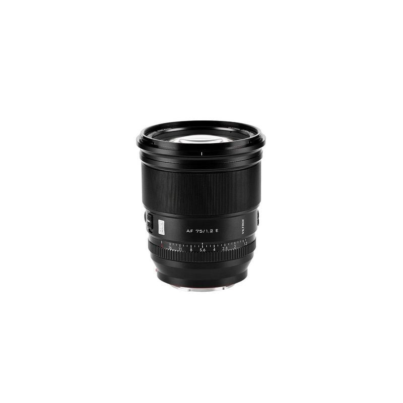 Packshot de l'objectif VILTROX XF 75/1,2 AF PRO Sony E APS-C pour hybrides APS-C