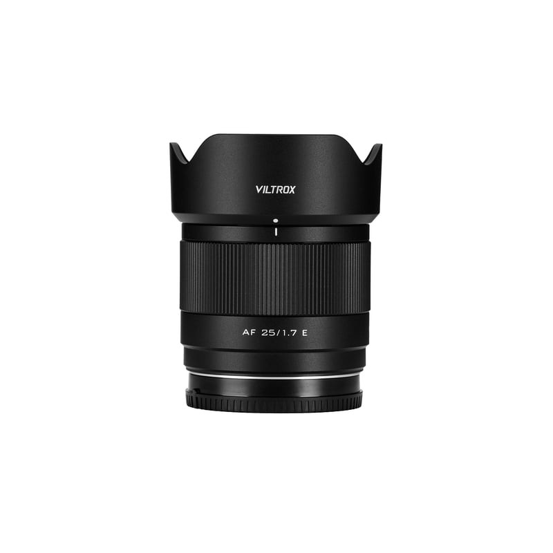 Packshot de l'objectif VILTROX AF 25mm f/1,7 Sony E APS-C Objectif fixe autofocus compact 170g