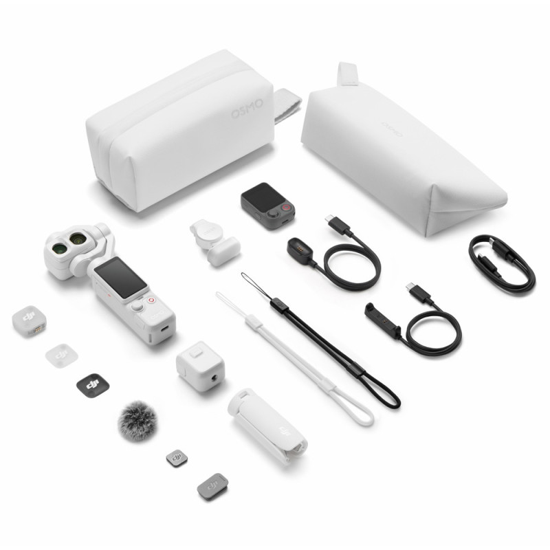 DJI OSMO POCKET 4P VLOG COMBO BLANC