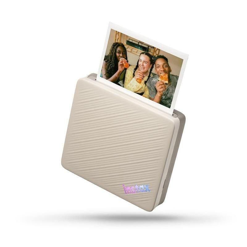 Packshot de l’imprimante photo FUJIFILM INSTAX LINK WIDE 2 BEIGE sur fond neutre
