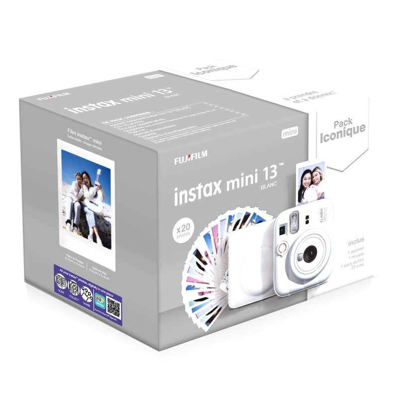 FUJIFILM INSTAX MINI 13 BLANC PACK ICONIQUE