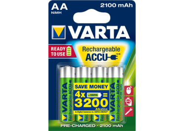 VARTA Piles rechargeables pré-chargées AA / LR6 2100mAh x4