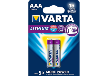 VARTA Pile Lithium AAA / LR03 x2