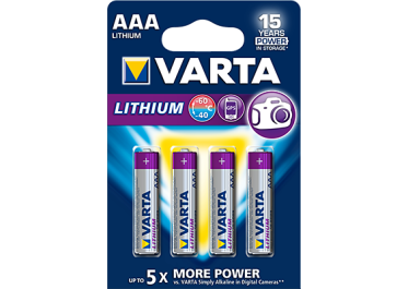 VARTA Pile Lithium AAA / LR03 x4