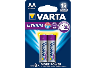 VARTA Pile Lithium AA / LR6 x2