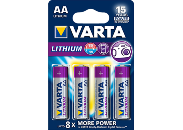 VARTA Pile Lithium AA / LR6 x4