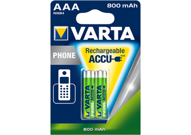 VARTA Piles rechargeables Phone AAA / LR03 800mAh x2