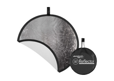 WESTCOTT BASICS 30" REFLECTEUR ROND 2EN1 ARGENT / BLANC 76CM