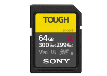 SONY SD SERIE G TOUGH UHS-II 64GB CL 10 (jusqu'à 300MB/S en lecture et 299MB/S en écriture)
