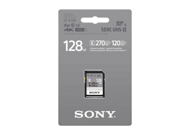SONY SD SERIE E UHS-II 128GB  CL 10 V60 (jusqu'à 270MB/S en lecture et 120MB/S en écriture)