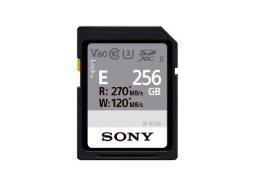 SONY SD SERIE E UHS-II 256GB CL 10 V60 (jusqu'à 270MB/S en lecture et 120MB/S en écriture)