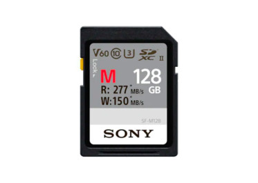 SONY SD SERIE M UHS-II 128GB  CL 10 V60 (jusqu'à 277MB/S en lecture et 150MB/S en écriture)