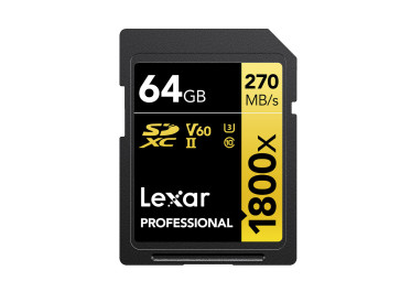 LEXAR PRO SD 1800X GOLD UHS-II 64GB CLASS 10 U3 (jusqu'à 270MB/S en lecture) PROMO