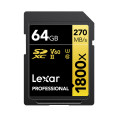 LEXAR PRO SD 1800X GOLD UHS-II 64GB CLASS 10 U3 (jusqu\'à 270MB/S en lecture) PROMO