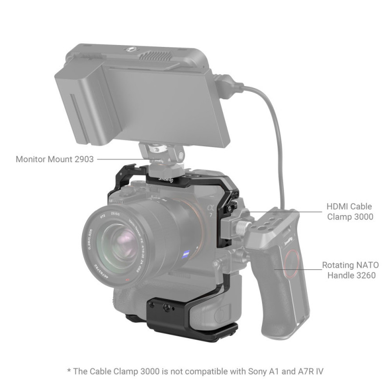 SMALLRIG 3594 Cage pour Sony Alpha 7SIII/7IV/7R IV/1 avec grip