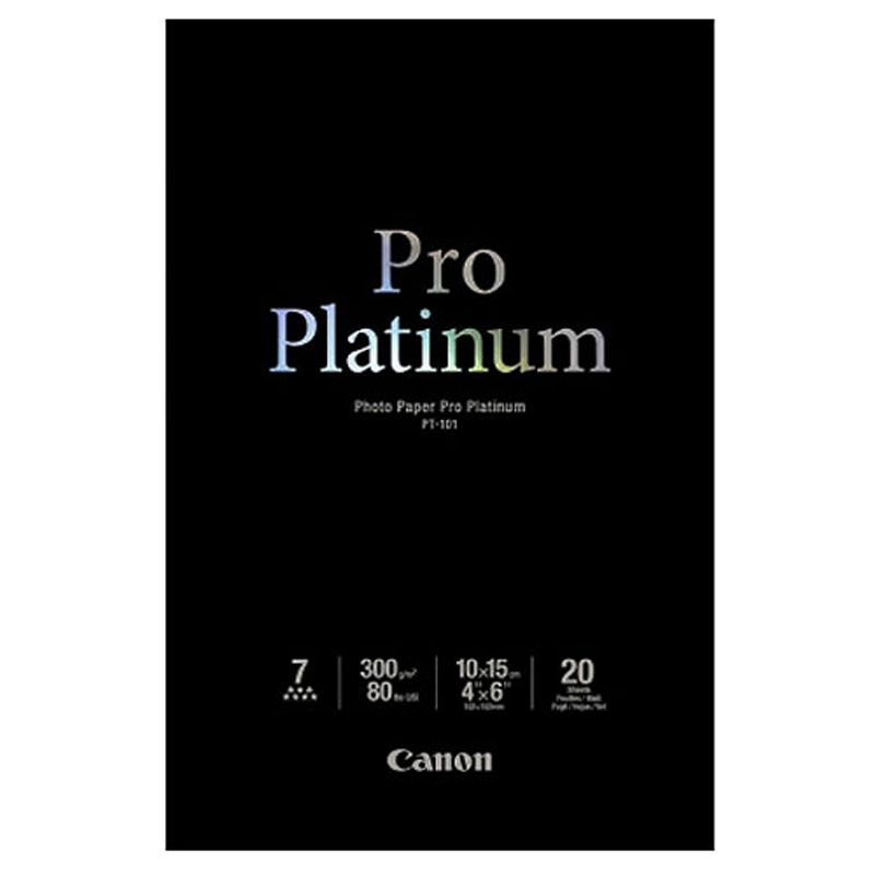 CANON PT-101 papier PHOTO PRO PLATINIUM 300 gr/m² format A6