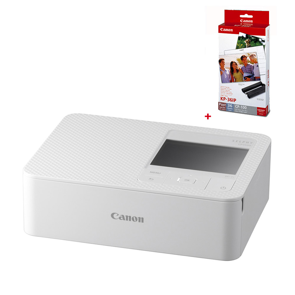 CANON Imprimante photo portable - Blanc - Selphy CP1300 + Kit