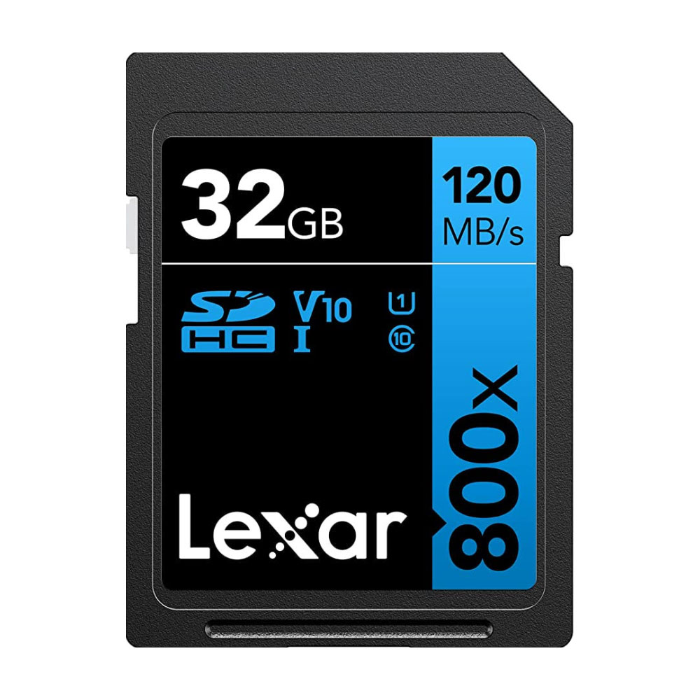 LEXAR PRO SD 800X 32GB CLASS 10 U3 (jusqu'à 120MB/S en lecture)