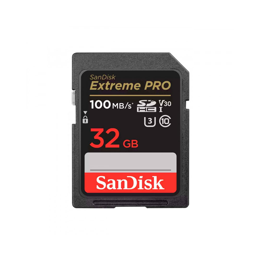 SANDISK SD EXTREME PRO 32GB (jusqu'à 100MB/S en lecture et 90MB/S