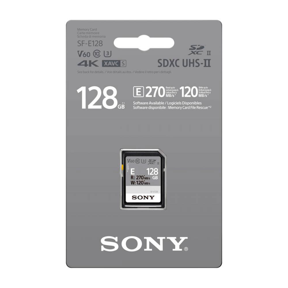 SONY SD SERIE E UHS-II 128GB CL 10 V60 (jusqu'à 270MB/S en lecture et  120MB/S en écriture)